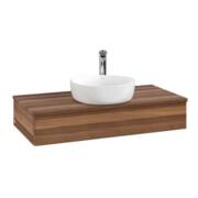 V&B Waschtischunterschrank ohne Frontstruktur, mit Beleuchtung Antao 100x19x50cm, WBP-farbe w. wal, w. walnut