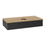 V&B Waschtischunterschrank ohne Frontstruktur, mit Beleuchtung Antao 100x19x50cm, WBP hon. Oa, bla m Lac
