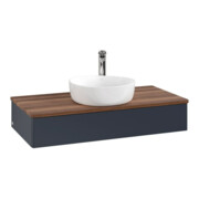 V&B Waschtischunterschrank ohne Frontstruktur, mit Beleuchtung Antao 100x19x50cm, WBP w. wal, md bl. m Lac