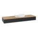 V&B Waschtischunterschrank ohne Frontstruktur, mit Beleuchtung Antao 160x50cm, WBP-farbe hon. Oa, bla m Lac-1