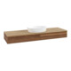 V&B Waschtischunterschrank ohne Frontstruktur, mit Beleuchtung Antao 160x50cm, WBP-farbe hon. Oa, warm walnut-1