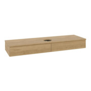 V&B Waschtischunterschrank ohne Frontstruktur, mit Beleuchtung Antao 160x50cm, WBP-farbe honey oak, honey oak
