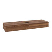 V&B Waschtischunterschrank ohne Frontstruktur, mit Beleuchtung Antao 160x50cm, WBP-farbe w. wal, warm walnut