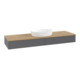 V&B Waschtischunterschrank ohne Frontstruktur, mit Beleuchtung Antao 160x50cm, WBP hon. Oa, Anthrac. m Lac-1
