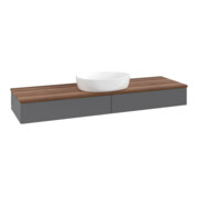 V&B Waschtischunterschrank ohne Frontstruktur, mit Beleuchtung Antao 160x50cm, WBP w. wal, Anthrac. m Lac