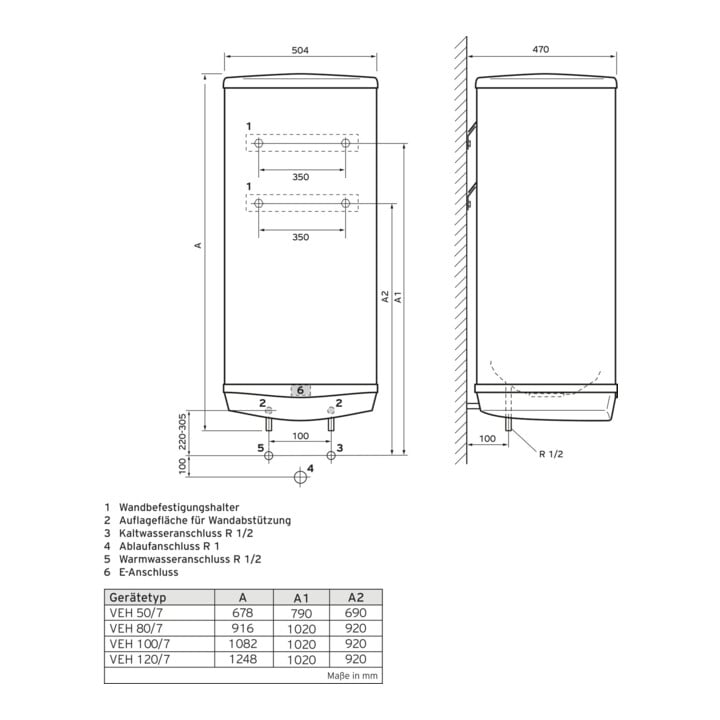 Vaillant Chauffe-eau sous pression VEH 100/7 pro