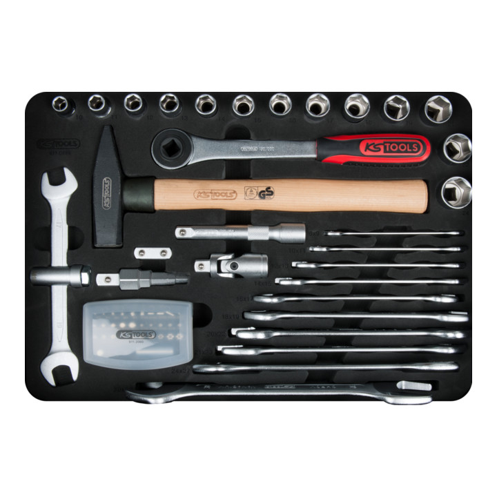 Valise à composition sanitaire KS Tools 1/4"+1/2", 95 pcs.