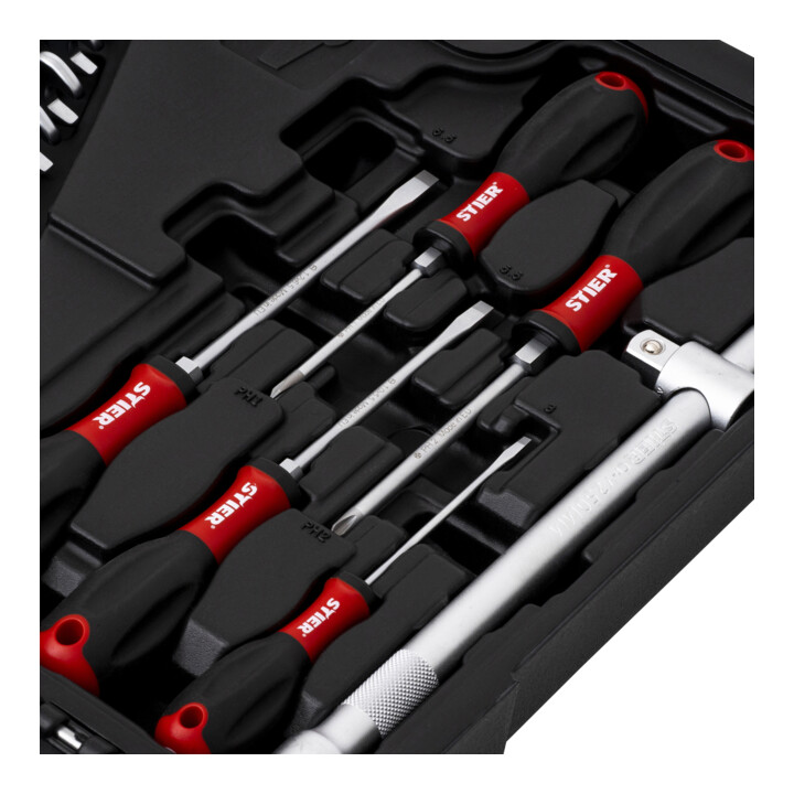 Valise à outils STIER avec assortiment de 60 outils