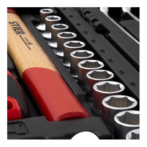 Valise à outils STIER avec assortiment de 60 outils