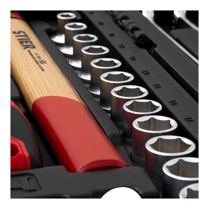 Valise à outils STIER avec assortiment de 60 outils