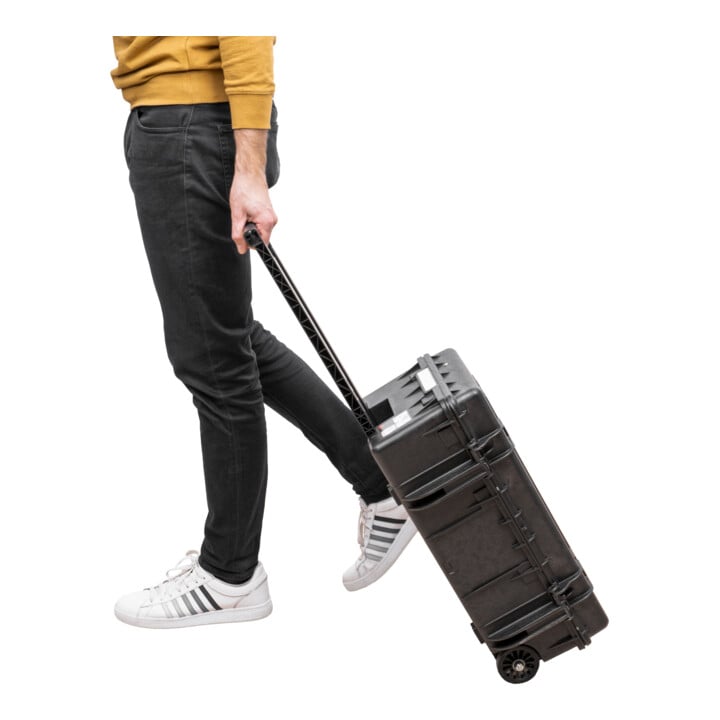 Valise à outils STIER Premium avec roulettes et poignée télescopique, apte au transport aérien, vide