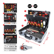 Valise d'électricien KS Tools 1/4" + 1/2“ 128 pièces-2