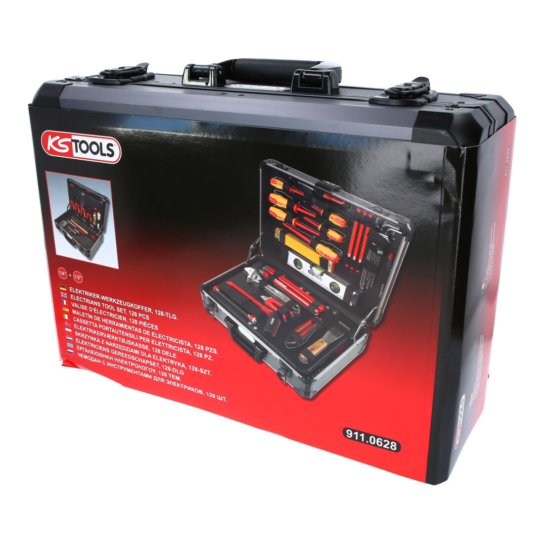Valise d'électricien KS Tools 1/4" + 1/2“ 128 pièces