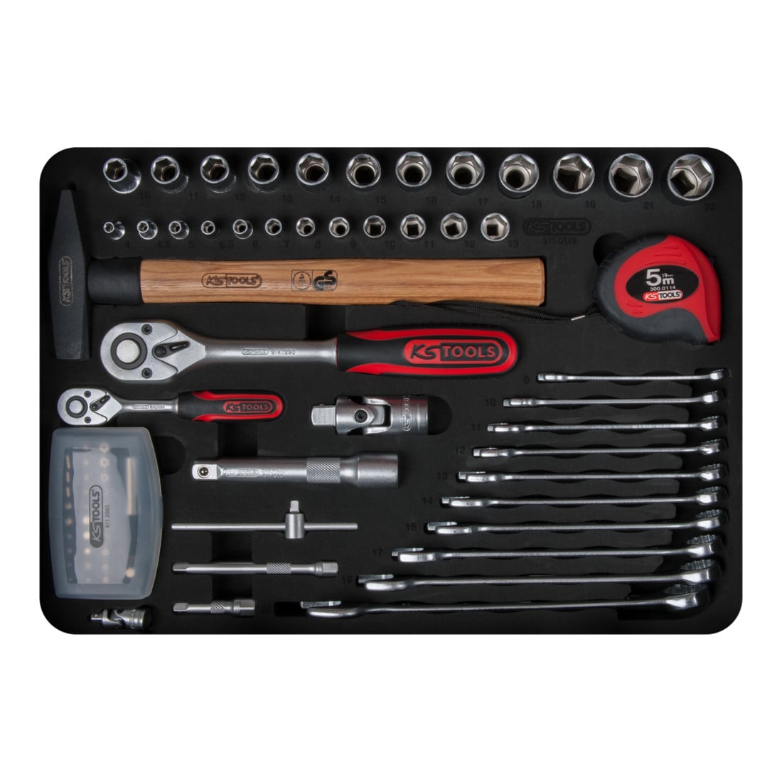 Valise d'électricien KS Tools 1/4" + 1/2“ 128 pièces