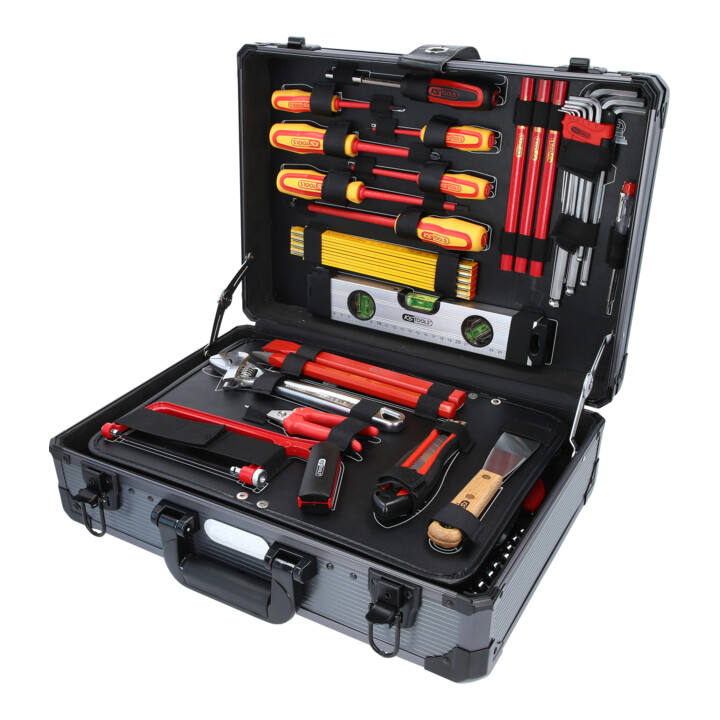 Valise d'électricien KS Tools 1/4" + 1/2“ 128 pièces