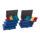 Valises métalliques pour petites pièces, 23 casier à insérer 330x440x66 mm, bleu foncé-2