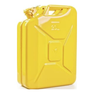 VALPRO Bidon de carburant 20 l jaune zinc RAL 1018 acier bleu L345×I165×P470 mm