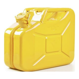 VALPRO Bidon de carburant cont. 10l jaune zinc RAL 1018 acier bleu L345×I165×P275mm