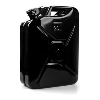 VALPRO Bidon de carburant en tôle d'acier, contenance nominale 20 l, noir profond RAL 9005