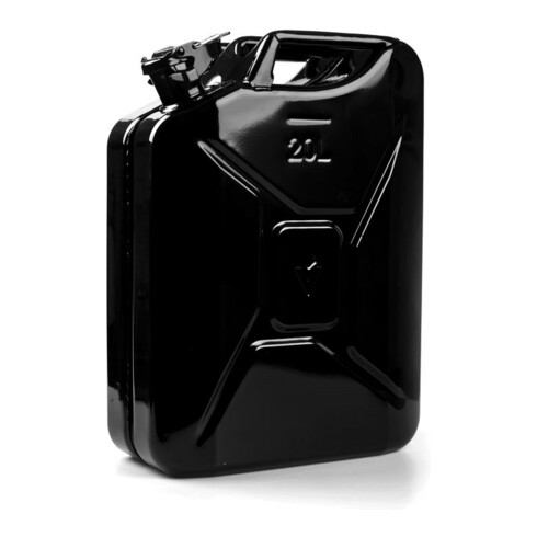 VALPRO Bidon de carburant en tôle d'acier, contenance nominale 20 l, noir profond RAL 9005