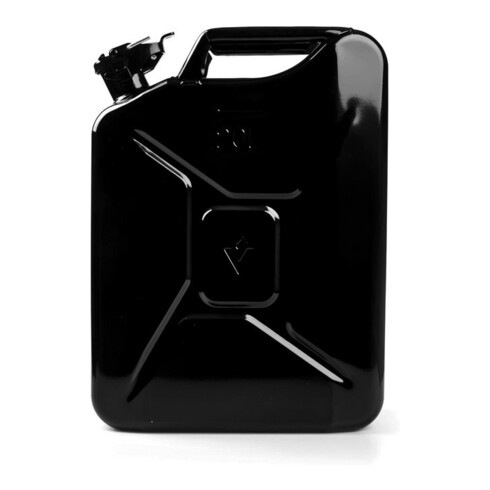 VALPRO Bidon de carburant en tôle d'acier, contenance nominale 20 l, noir profond RAL 9005
