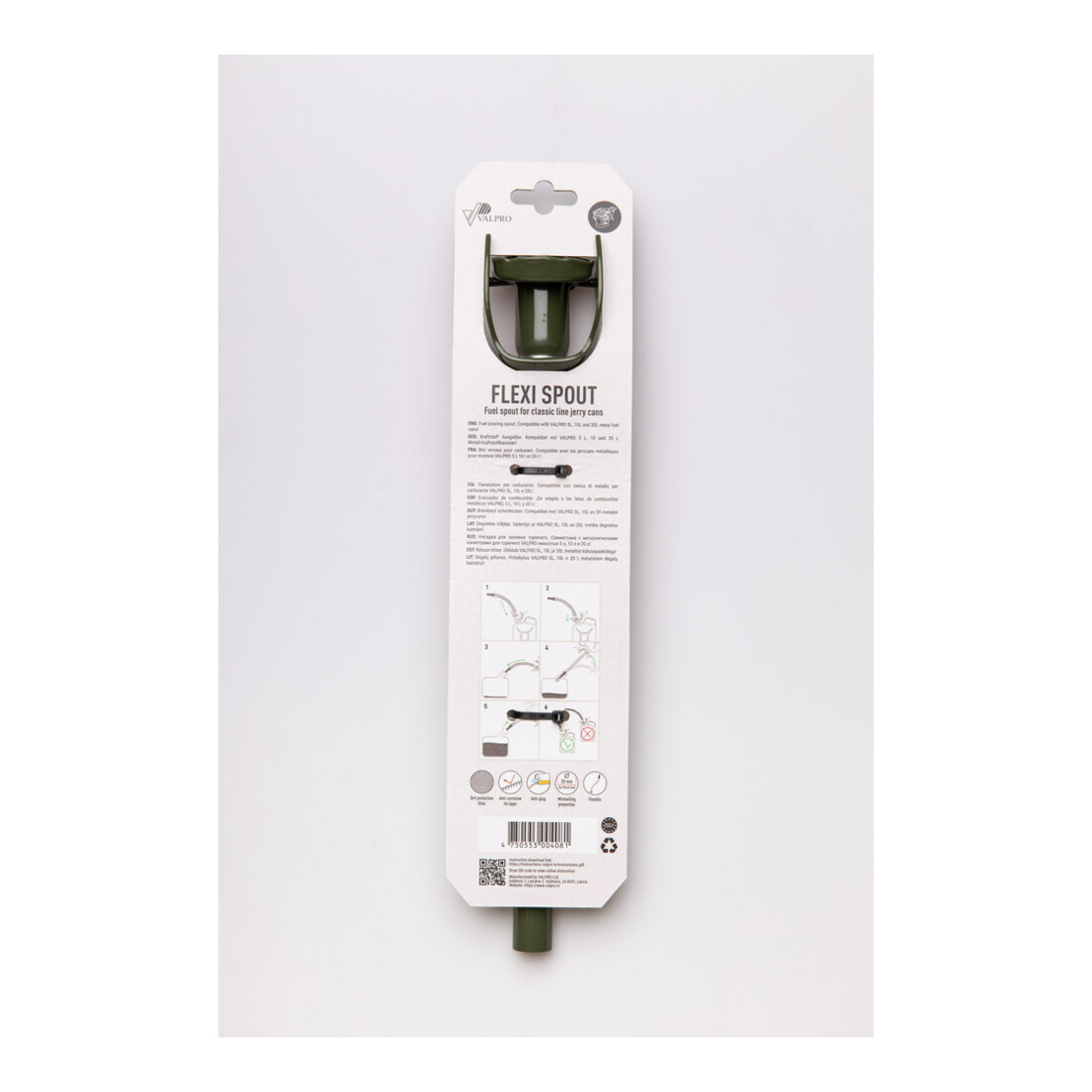 VALPRO Gietstuk - benzine met flexibel metalen buis voor VALPRO CLASSIC