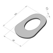 VALPRO Joint de rechange pour bec verseur flexible L55mm I47mm P3,2mm 5 pièces dans sachet-5