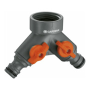 Vanne 2 voies GARDENA, pour robinets avec filetage 26,5 mm (G3/4)