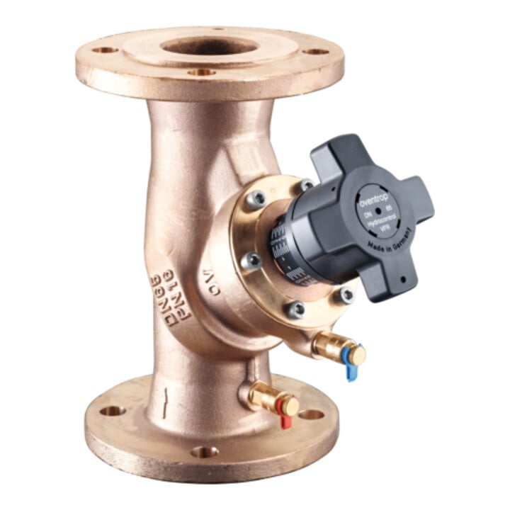Vanne d'équilibrage OV Hydrocontrol FR PN 16, bronze, bride/DIN DN 50