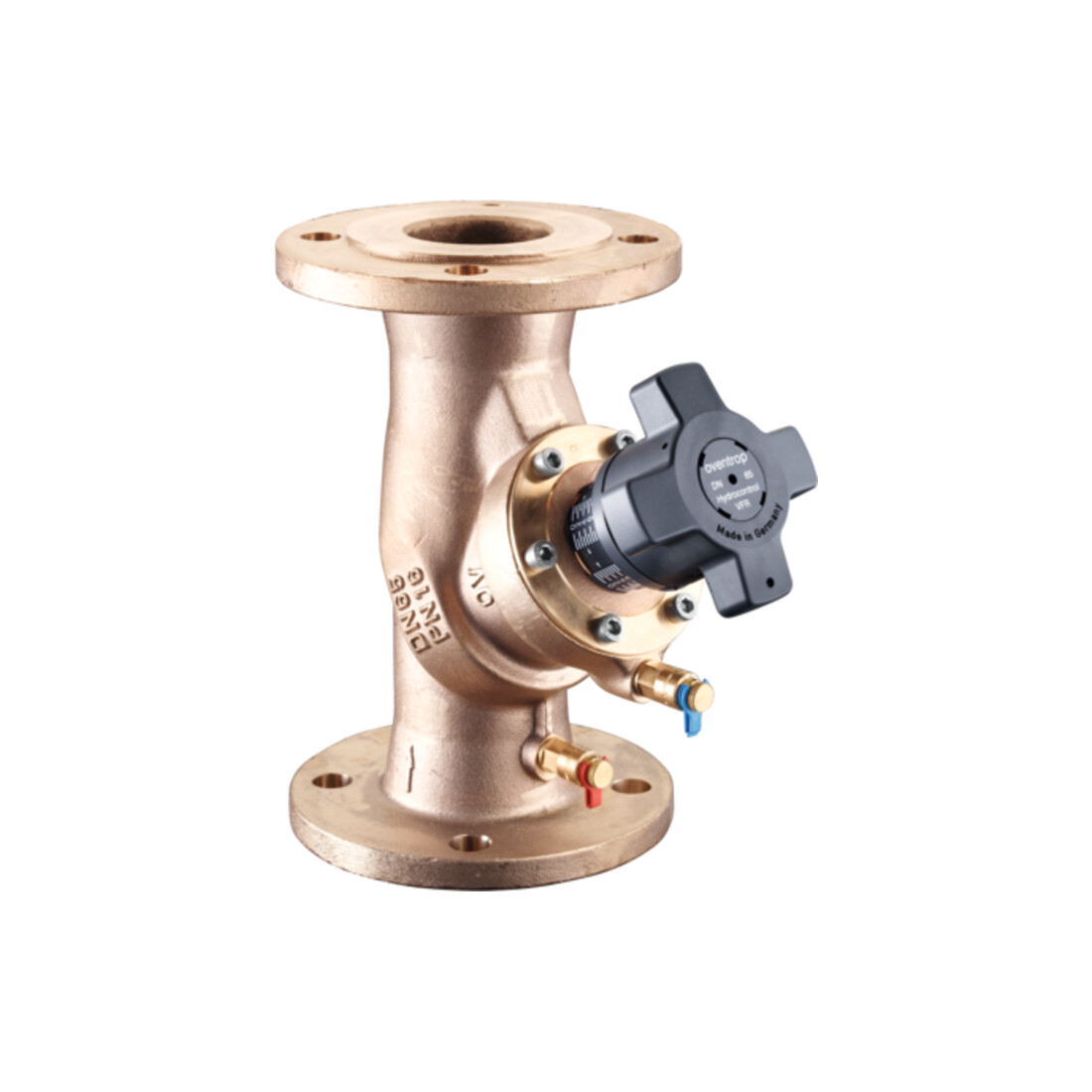Vanne d'équilibrage OV Hydrocontrol FR PN 16, bronze, bride/DIN DN 50