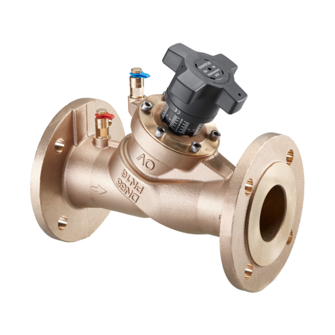 Vanne d'équilibrage OV Hydrocontrol FR PN 16, bronze, bride/DIN DN 80