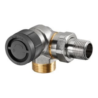 Vanne thermostatique OVENTROP série A DN15,G 3/4AG x R 1/2AG,coudée coin gauche