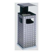 VAR Abfallsammler/Ascher 3-fach Einwurf Alu-Duett-Blech Dach anthrazit 38 l