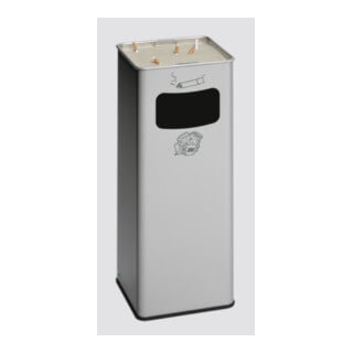 VAR Abfallsammler/Ascher B 25R silber 31,7 l