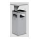 VAR Abfallsammler/Ascher B 32 mit Schutzdach inkl. Inneneinsatz silber 38 l-1
