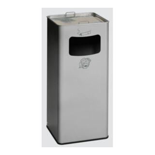 VAR Abfallsammler/Ascher B 32R silber 53,4 l