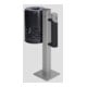 VAR Abfallsammler/Ascher - Kombination AG 101 Abfallkorb anthrazit - Korpus anthrazit - Kopfteil silber 1,4 l/46 l-1