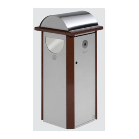 VAR Abfallsammler/Ascher Kombination AG 60 silber 4,5 l/2x 60 l