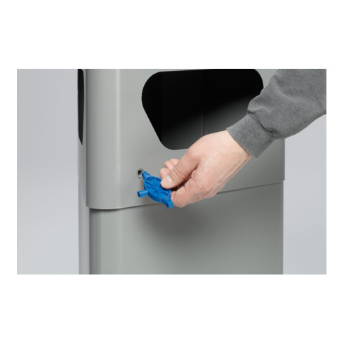 VAR Abfallsammler DE 41, verschließbar, mit Inneneinsatz VA