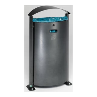 VAR Abfallsammler E 03 antik-silber 90 l