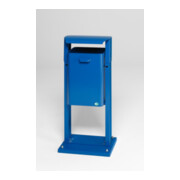 VAR Abfallsammler Typ AG 08 mit Bodenplatte und Dach enzianblau 40 l