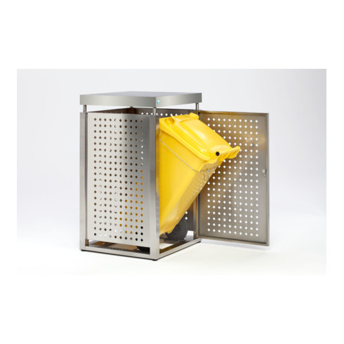VAR Armoire pour conteneur à déchets, acier inoxydable, pour bac 240 l