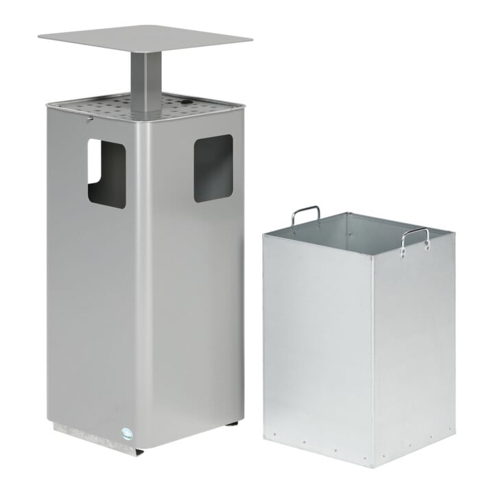 VAR Asbak E14 met dak zilver