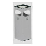 VAR Ascher/Abfallsammler mit 4-fach Einwurf silber 28 l