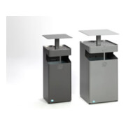 VAR Ascher/Abfallsammler mit Dach B 35 eisenglimmer 38 l