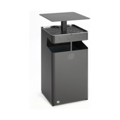 VAR Ascher/Abfallsammler mit Dach B 45 eisenglimmer 72 l