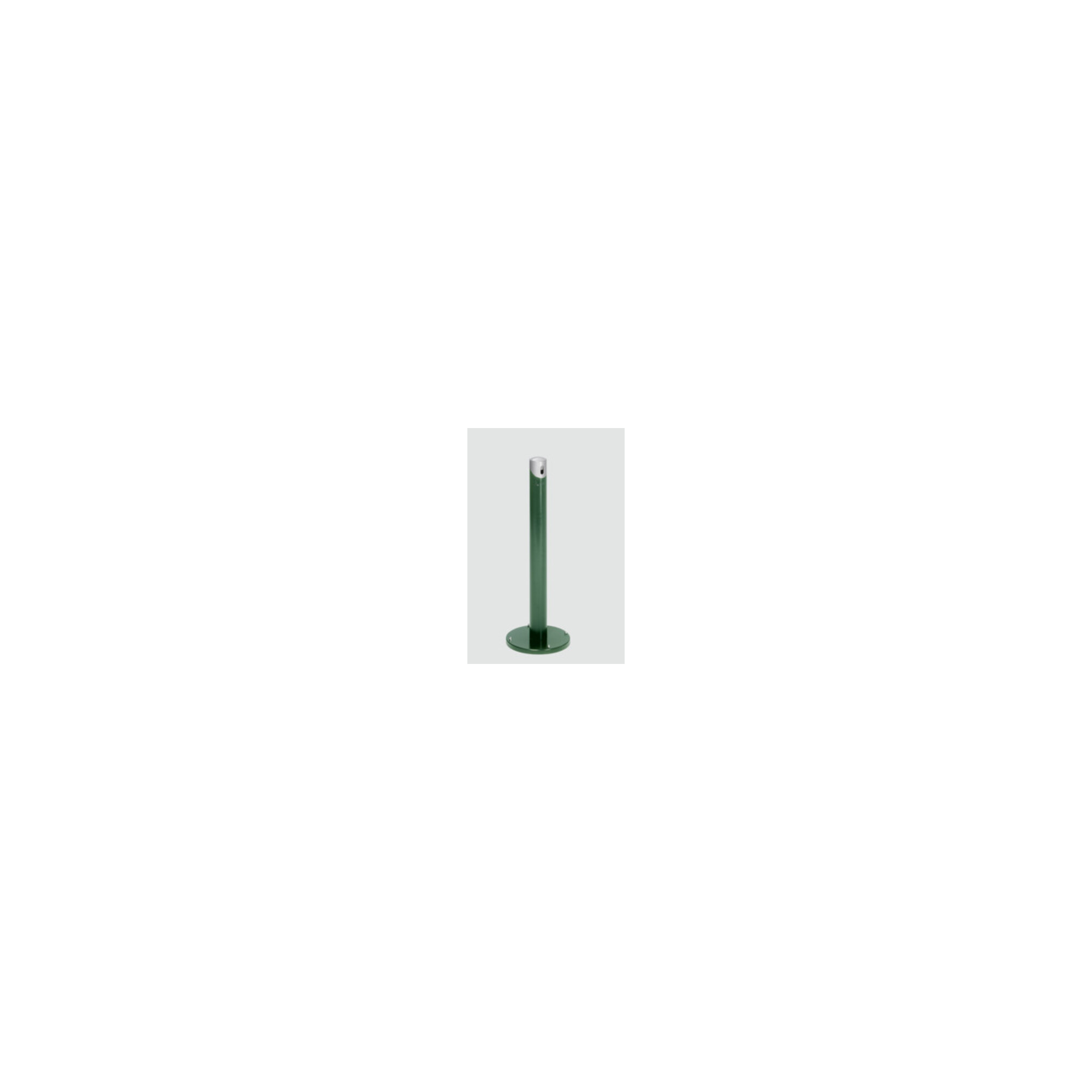 VAR Ascher-Standsäule SG 105 R Korpus moosgrün - Kopfteil silber 2 l