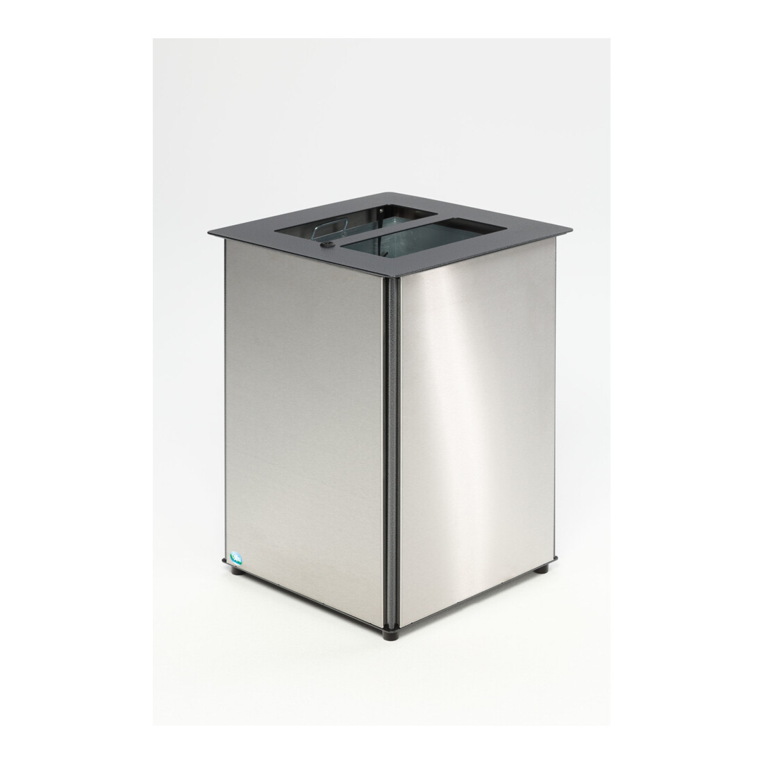 VAR Bac à déchets AB 02 inox/argent antique 80 l