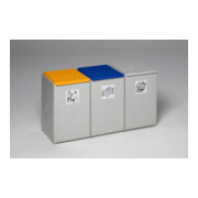 VAR Bac en plastique 3 compartiments sans couvercle 180 l-3