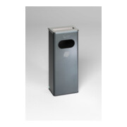 VAR Cendrier/Collecteur de déchets 32 l avec couvercle inox poli argent antique structuré 32 l